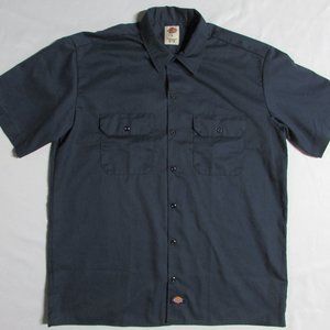 Dickies Work Shirt Men's Large Dark Blue NWOT